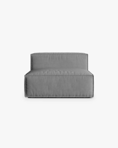 MODUL CANAPEA/COLTAR NURIA GRI, 120X110 CM, TAPITAT CU TAPITERIE DIN TEXTIL CATIFEA PARIS, MICADONI