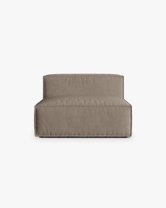 MODUL CANAPEA/COLTAR NURIA GRI CALD, 120X110 CM, TAPITAT CU TAPITERIE DIN TEXTIL CATIFEA PARIS, MICADONI