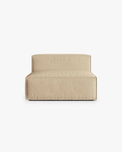 MODUL CANAPEA/COLTAR NURIA NUD, 120X110 CM, TAPITAT CU TAPITERIE DIN TEXTIL CATIFEA PARIS, MICADONI