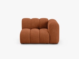 MODUL CANAPEA LUPIN, 114 CM, PE DREAPTA, CARAMIZIU, CU TAPITERIE DIN TEXTIL CHENILLE EDEN, MICADONI
