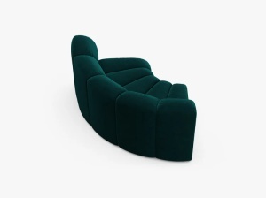 MODUL CANAPEA LUPIN, 185 CM, PETROL INTENS, CU TAPITERIE DIN TEXTIL CATIFEA VENUS, MICADONI - Img 3