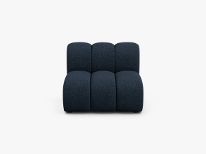 MODUL CANAPEA LUPIN, 90 CM, ALBASTRU INCHIS, CU TAPITERIE DIN TEXTIL BOUCLE BALOO, MICADONI