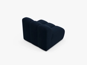 MODUL CANAPEA LUPIN, 90 CM, ALBASTRU ROYAL, CU TAPITERIE DIN TEXTIL CATIFEA SALVADOR, MICADONI - Img 3