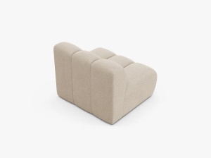 MODUL CANAPEA LUPIN, 90 CM, BEJ, CU TAPITERIE DIN TEXTIL BOUCLE BALOO, MICADONI - Img 3