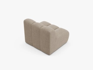 MODUL CANAPEA LUPIN, 90 CM, BEJ INCHIS, CU TAPITERIE DIN TEXTIL CHENILLE EDEN, MICADONI - Img 3