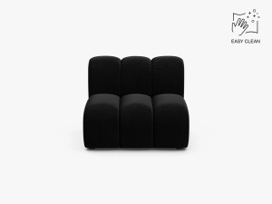 MODUL CANAPEA LUPIN, 90 CM, NEGRU, CU TAPITERIE DIN TEXTIL CATIFEA VENUS, MICADONI