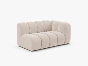 MODUL CANAPEA LUPIN, PE DREAPTA, 144 CM, BEJ DESCHIS, CU TAPITERIE DIN TEXTIL CATIFEA VENUS, MICADONI - Img 2