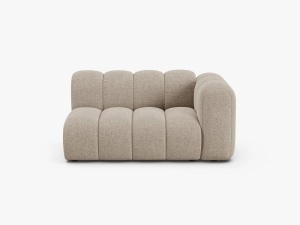 MODUL CANAPEA LUPIN, PE DREAPTA, 144 CM, BEJ INCHIS, CU TAPITERIE DIN TEXTIL CHENILLE EDEN, MICADONI