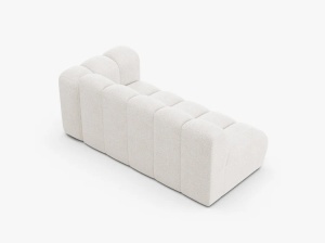 MODUL CANAPEA LUPIN, PE DREAPTA, 173 CM, ALB, CU TAPITERIE DIN TEXTIL BOUCLE BALOO, MICADONI - Img 3