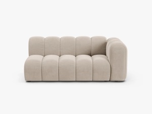 MODUL CANAPEA LUPIN, PE DREAPTA, 173 CM, BEJ, CU TAPITERIE DIN TEXTIL CATIFEA SALVADOR, MICADONI