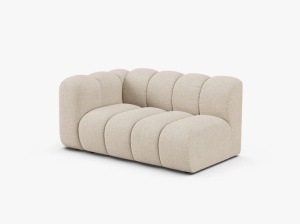 MODUL CANAPEA LUPIN, PE STANGA, 144 CM, BEJ, CU TAPITERIE DIN TEXTIL BOUCLE BALOO, MICADONI - Img 2