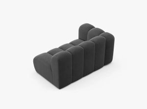 MODUL CANAPEA LUPIN, PE STANGA, 144 CM, GRI, CU TAPITERIE DIN TEXTIL CATIFEA VENUS, MICADONI - Img 3
