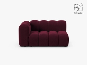 MODUL CANAPEA LUPIN, PE STANGA, 144 CM, VISINIU, CU TAPITERIE DIN TEXTIL CATIFEA VENUS, MICADONI