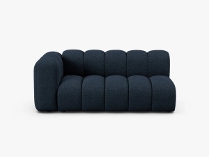 MODUL CANAPEA LUPIN, PE STANGA, 173 CM, ALBASTRU INCHIS, CU TAPITERIE DIN TEXTIL BOUCLE BALOO, MICADONI
