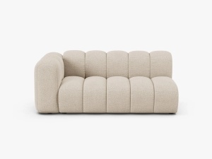 MODUL CANAPEA LUPIN, PE STANGA, 173 CM, BEJ, CU TAPITERIE DIN TEXTIL BOUCLE BALOO, MICADONI