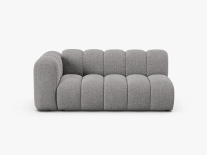 MODUL CANAPEA LUPIN, PE STANGA, 173 CM, GRI DESCHIS, CU TAPITERIE DIN TEXTIL CHENILLE EDEN, MICADONI
