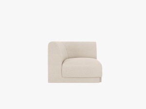MODUL CANAPEA MILEY, BEJ, CU TAPITERIE DIN TEXTIL BOUCLE BALOO, MICADONI