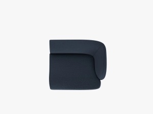 MODUL CANAPEA MILEY, PE DREAPTA, ALBASTRU INCHIS, CU TAPITERIE DIN TEXTIL BOUCLE BALO, MICADONI - Img 3