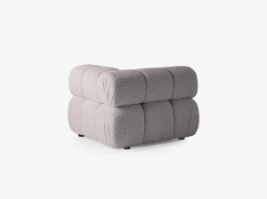 MODUL COLTAR BELLIS, GRI DESCHIS, CU TAPITERIE DIN TEXTIL BOUCLE ROLF, MICADONI - Img 3
