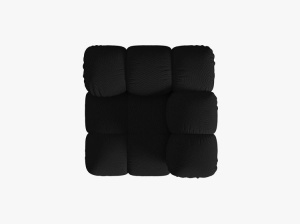 MODUL COLTAR BELLIS, NEGRU, CU TAPITERIE DIN TEXTIL 3D SONIC, MICADONI - Img 3
