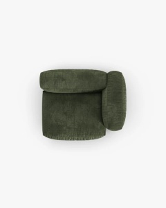 MODUL COLTAR/CANAPEA MARTINA, 120X120 CM, PE DREAPTA, ADANCIME SCAUN 90 CM, VERDE, TAPITAT CU TAPITERIE DIN TEXTIL CATIFEAA VOGUE, MICADONI - Img 4