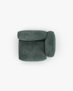 MODUL COLTAR/CANAPEA MARTINA, 120X120 CM, PE DREAPTA, ADANCIME SCAUN 90 CM, VERDE MUSCHI, TAPITAT CU TAPITERIE DIN TEXTIL CATIFEAA VOGUE, MICADONI - Img 4