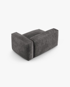 MODUL COLTAR/CANAPEA MARTINA, 120X160 CM, PE DREAPTA, ADANCIME SCAUN 90 CM, GRI, TAPITAT CU TAPITERIE DIN TEXTIL CATIFEA VOGUE, MICADONI - Img 3