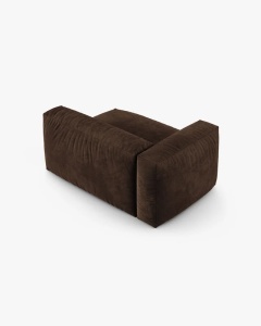 MODUL COLTAR/CANAPEA MARTINA, 120X160 CM, PE STANGA, ADANCIME SCAUN 90 CM, CIOCOLATIU, TAPITAT CU TAPITERIE DIN TEXTIL CATIFEA VOGUE, MICADONI - Img 3