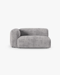 MODUL COLTAR/CANAPEA MARTINA, 120X160 CM, PE STANGA, ADANCIME SCAUN 90 CM, GRI DESCHIS, TAPITAT CU TAPITERIE DIN TEXTIL CORDOI TILIA, MICADONI
