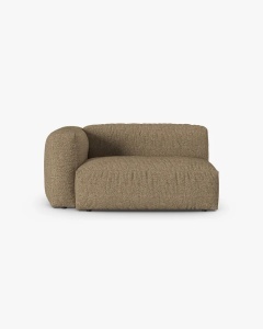 MODUL COLTAR/CANAPEA MARTINA, 120X160 CM, PE STANGA, ADANCIME SCAUN 90 CM, CAPPUCCINO, TAPITAT CU TAPITERIE DIN TEXTIL BOUCLE MONET, MICADONI