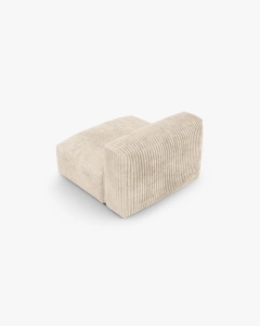 MODUL COLTAR/CANAPEA MARTINA, 120X92 CM, ADANCIME SCAUN 90 CM, BEJ DESCHIS, TAPITAT CU TAPITERIE DIN TEXTIL CORDOI TILIA, MICADONI - Img 3