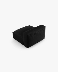 MODUL COLTAR/CANAPEA MARTINA, 120X92 CM, ADANCIME SCAUN 90 CM, NEGRU, TAPITAT CU TAPITERIE DIN TEXTIL STRUCTURAT BOSTON, MICADONI - Img 3