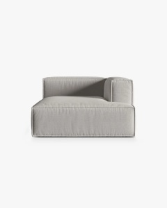 MODUL COLTAR/CANAPEA NURIA GRI DESHIS, PE DREAPTA, 147X127 CM, TAPITAT CU TAPITERIE DIN TEXTIL STRUCTURAT LIBERTY, MICADONI