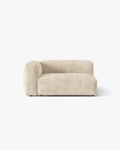 MODUL COTIERA CANAPEA/COLTAR MARTINA, 160X106 CM, PE STANGA, BEJ DESCHIS, TAPITAT CU TAPITERIE DIN TEXTIL CORDOI TILIA, MICADONI