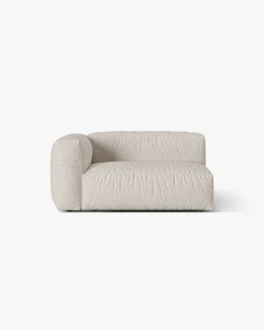 MODUL COTIERA CANAPEA/COLTAR MARTINA, 160X106 CM, PE STANGA, BEJ, TAPITAT CU TAPITERIE DIN TEXTIL CATIFEA VOGUE, MICADONI