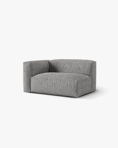 MODUL COTIERA CANAPEA/COLTAR MARTINA, 160X106 CM, PE STANGA, GRI GRAFIT, TAPITAT CU TAPITERIE DIN TEXTIL BOUCLE MONET, MICADONI - Img 2