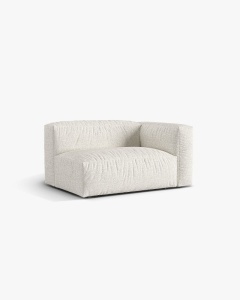 MODUL COTIERA CANAPEA/COLTAR MARTINA, 160X106 CM, PE STANGA, MELANJ GRI BEJ, TAPITAT CU TAPITERIE DIN TEXTIL BOUCLE MONET, MICADONI - Img 2