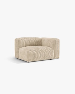 MODUL LATERAL PENTRU CANAPEA MARTINA, PE DREAPTA, BEJ DESCHIS, TAPITAT CU TAPITERIE DIN TEXTIL CORDOI TILIA, MICADONI - Img 2