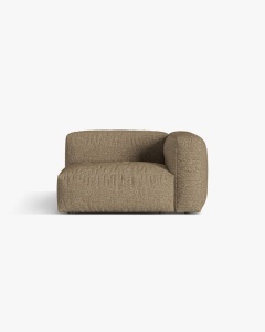 MODUL LATERAL PENTRU CANAPEA MARTINA, PE DREAPTA, CAPPUCCINO, TAPITAT CU TAPITERIE DIN TEXTIL BOUCLE MONET, MICADONI