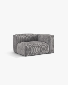 MODUL LATERAL PENTRU CANAPEA MARTINA, PE DREAPTA, GRI DESCHIS, TAPITAT CU TAPITERIE DIN TEXTIL CORDOI TILIA, MICADONI - Img 2