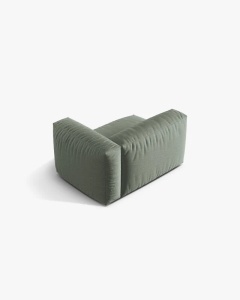 MODUL LATERAL PENTRU CANAPEA MARTINA, PE DREAPTA, VERDE MUSCHI, TAPITAT CU TAPITERIE DIN TEXTIL STRUCTURAT BOSTON, MICADONI - Img 3