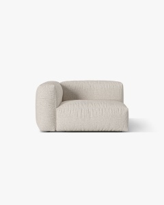 MODUL LATERAL PENTRU CANAPEA MARTINA, PE STANGA, BEJ, TAPITAT CU TAPITERIE DIN TEXTIL BOUCLE MONET, MICADONI - Img 1