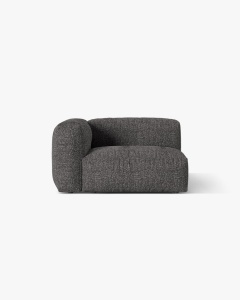 MODUL LATERAL PENTRU CANAPEA MARTINA, PE STANGA, GRI ANTRACIT, TAPITAT CU TAPITERIE DIN TEXTIL BOUCLE MONET, MICADONI