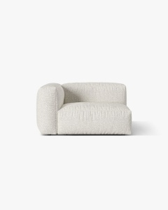 MODUL LATERAL PENTRU CANAPEA MARTINA, PE STANGA, MELANJ GRI BEJ, TAPITAT CU TAPITERIE DIN TEXTIL BOUCLE MONET, MICADONI