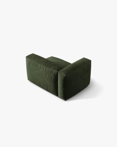 MODUL LATERAL PENTRU CANAPEA MARTINA, PE STANGA, VERDE, TAPITAT CU TAPITERIE DIN TEXTIL CATIFEA VOGUE, MICADONI - Img 3
