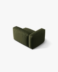 MODUL LATERAL PENTRU CANAPEA MARTINA, PE STANGA, VERDE, TAPITAT CU TAPITERIE DIN TEXTIL STRUCTURAT BOSTON, MICADONI - Img 3