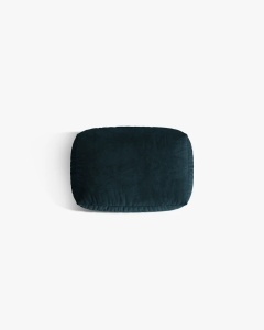 MODUL POUF CANAPEA/COLTAR MARTINA, 103X73 CM, ALBASTRU INCHIS, TAPITAT CU TAPITERIE DIN TEXTIL CATIFEA VOGUE, MICADONI - Img 3