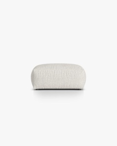 MODUL POUF CANAPEA/COLTAR MARTINA, 103X73 CM, MELANJ GRI BEJ, TAPITAT CU TAPITERIE DIN TEXTIL BOUCLE MONET, MICADONI