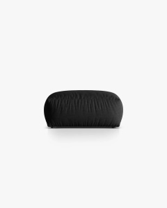 MODUL POUF CANAPEA/COLTAR MARTINA, 103X73 CM, NEGRU, TAPITAT CU TAPITERIE DIN TEXTIL STRUCTURAT BOSTON, MICADONI