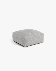 MODUL POUF CANAPEA/COLTAR MARTINA, 108X108 CM, ARGINTIU, TAPITAT CU TAPITERIE DIN TEXTIL BOUCLE MONET, MICADONI - Img 2